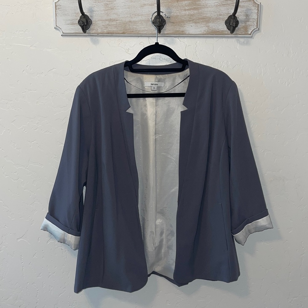 Stitch Fix Kenzie 3/4 sleeve blazer gray size 1x. Like New